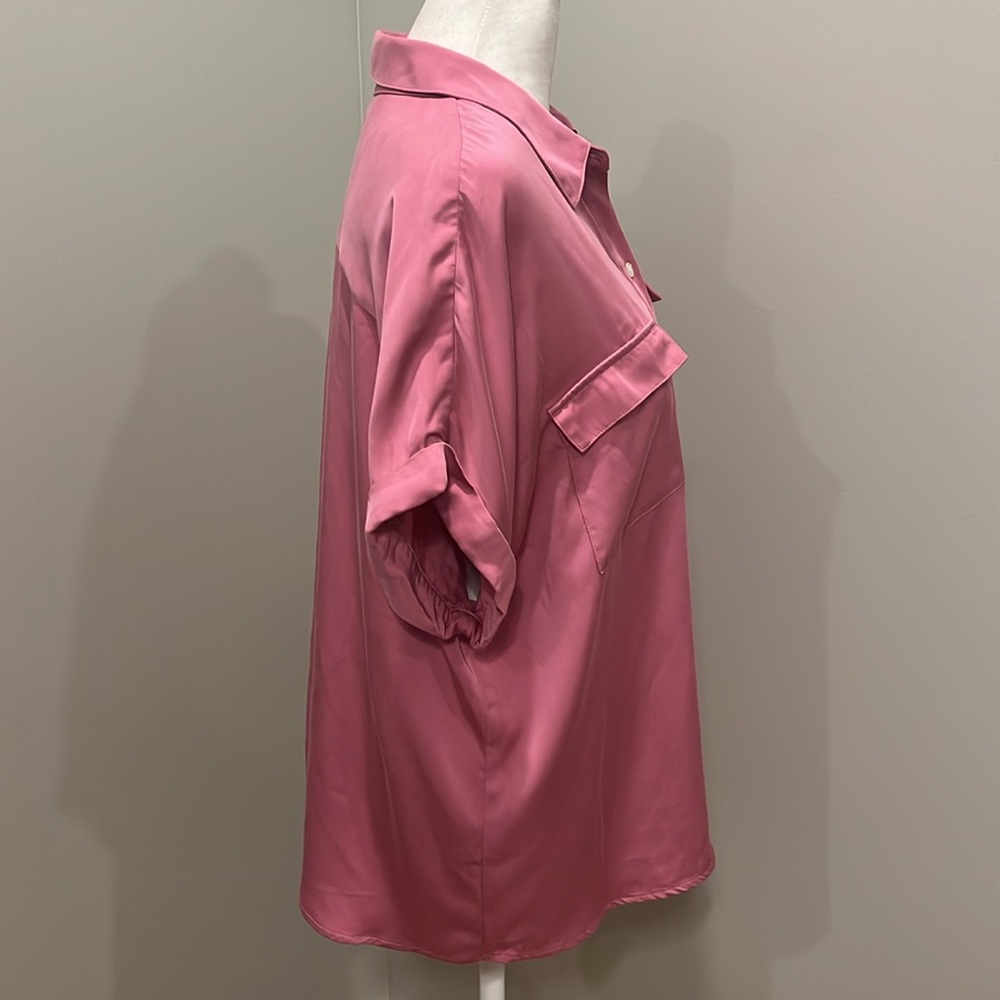 J. Jill Short Sleeve Button Down Blouse - Picture 2 of 5
